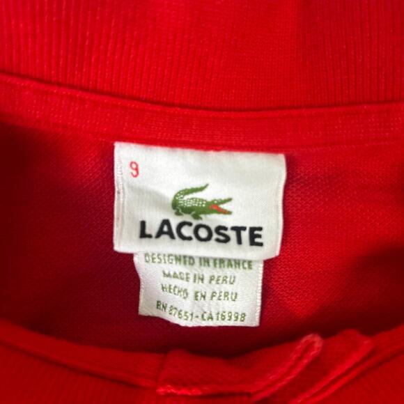 Lacoste Red Polo Shirt Men's Size XL EU 9 Preppy Old Money Designed in France - Picture 3 of 10
